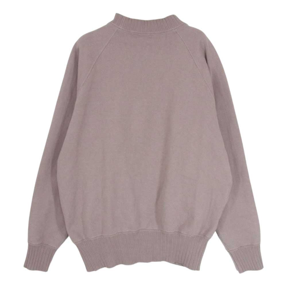 ワーカーズ コットン プルオーバーモックネック ニット ラグラン セーター カーキ系 M【中古】