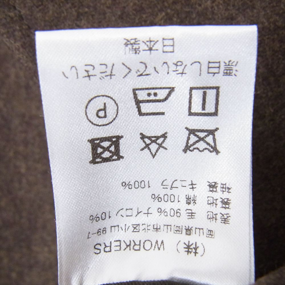 ワーカーズ 3B ウール テーラード ジャケット ブラウン系 38【中古】