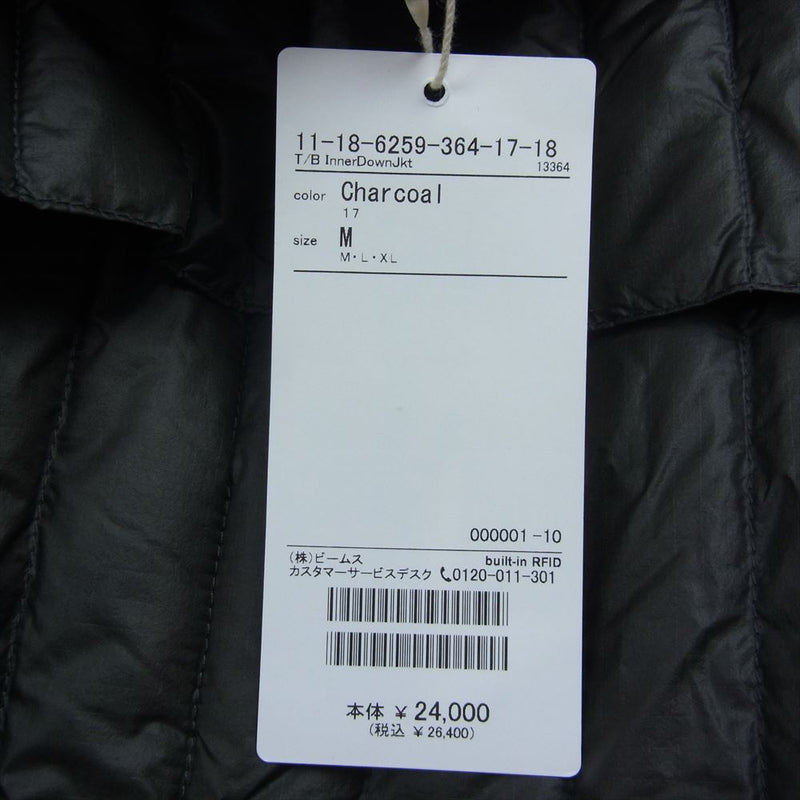 ティートンブロス TB213-160323 Inner Down Jacket インナー ダウン ジャケット チャコール系 M【美品】【中古】