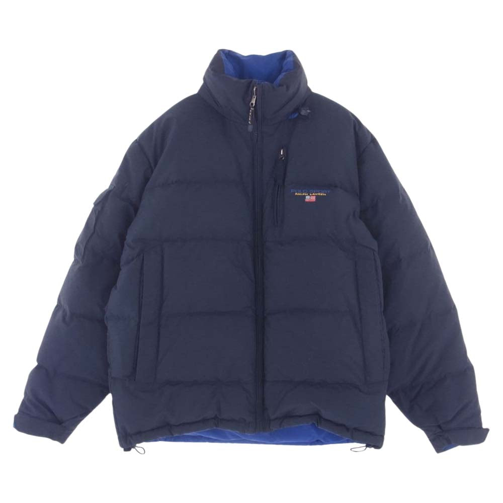 POLO RALPH LAUREN ポロ・ラルフローレン JR-RS-NA0631 POLO SPORT リバーシブル ダウン ジャケット ネイビー系 L【中古】