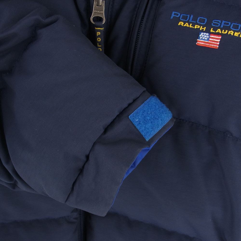 POLO RALPH LAUREN ポロ・ラルフローレン JR-RS-NA0631 POLO SPORT リバーシブル ダウン ジャケット ネイビー系 L【中古】