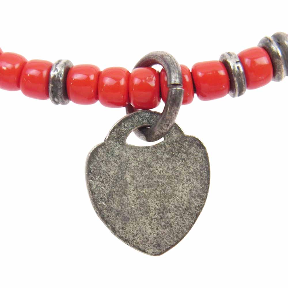 CALEE キャリー 17AW BEADS NECKLACE カラー ビーズ ネックレス レッド  レッド系 ブラウン系【中古】