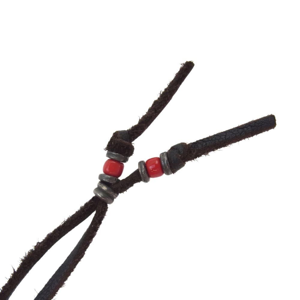 CALEE キャリー 17AW BEADS NECKLACE カラー ビーズ ネックレス レッド  レッド系 ブラウン系【中古】