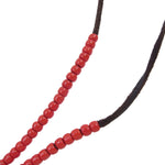 CALEE キャリー 17AW BEADS NECKLACE カラー ビーズ ネックレス レッド  レッド系 ブラウン系【中古】