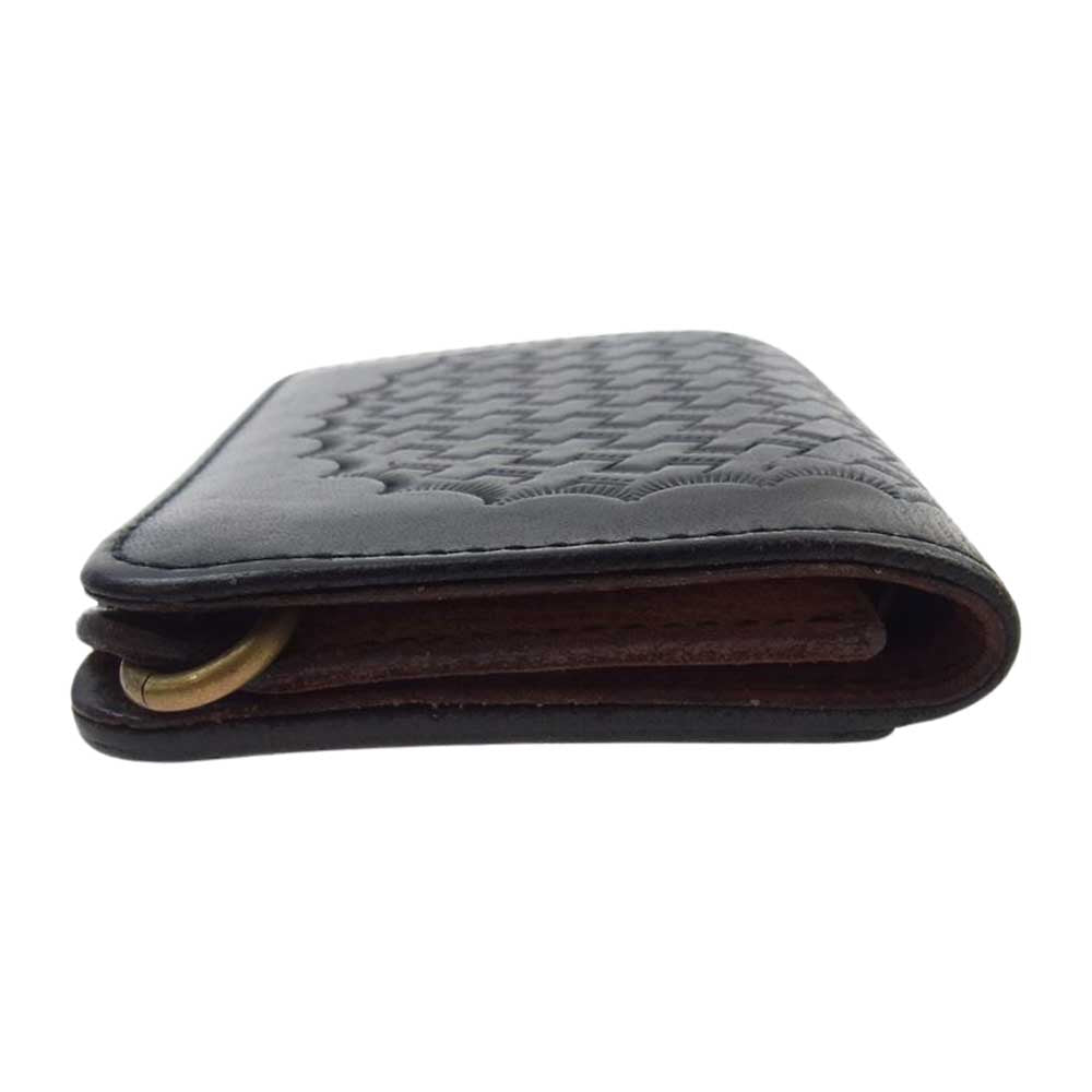 CALEE キャリー レザー コイン カード ケース ブラック系 ブラウン系【中古】
