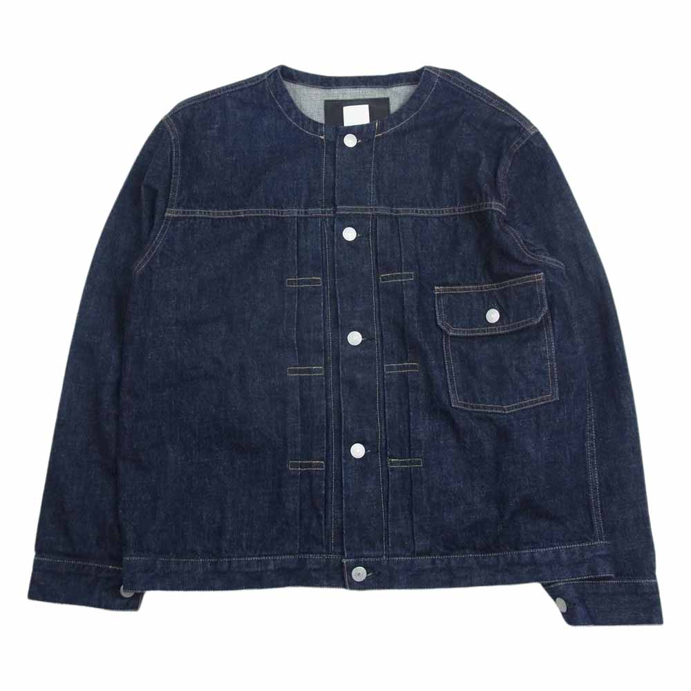CALEE キャリー 1st TYPE NO COLLAR DENIM JACKET 1st タイプ ノーカラー デニム ジャケット INDIGO BLUE インディゴブルー系 L【中古】