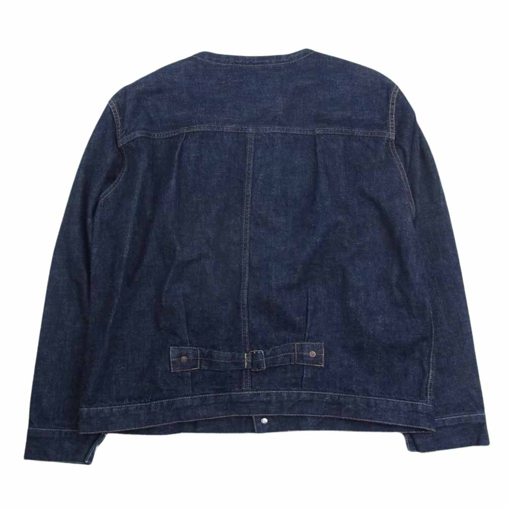 CALEE キャリー 1st TYPE NO COLLAR DENIM JACKET 1st タイプ ノーカラー デニム ジャケット INDIGO BLUE インディゴブルー系 L【中古】