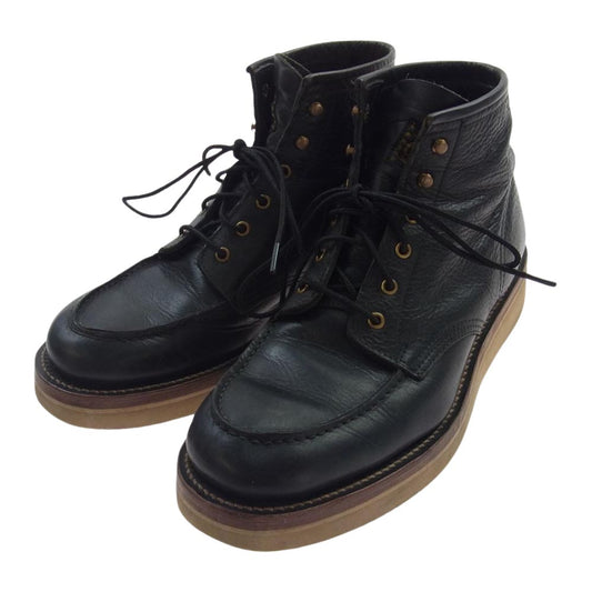 CALEE キャリー WORK MOC TOE BOOTS モックトゥ ワーク ブーツ  ブラック系 表記無【中古】
