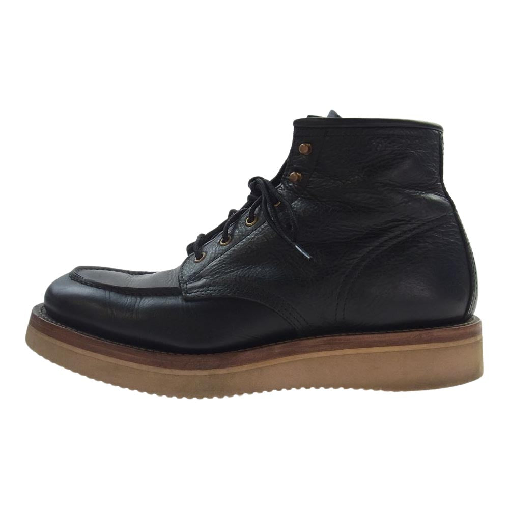 CALEE キャリー WORK MOC TOE BOOTS モックトゥ ワーク ブーツ  ブラック系 表記無【中古】