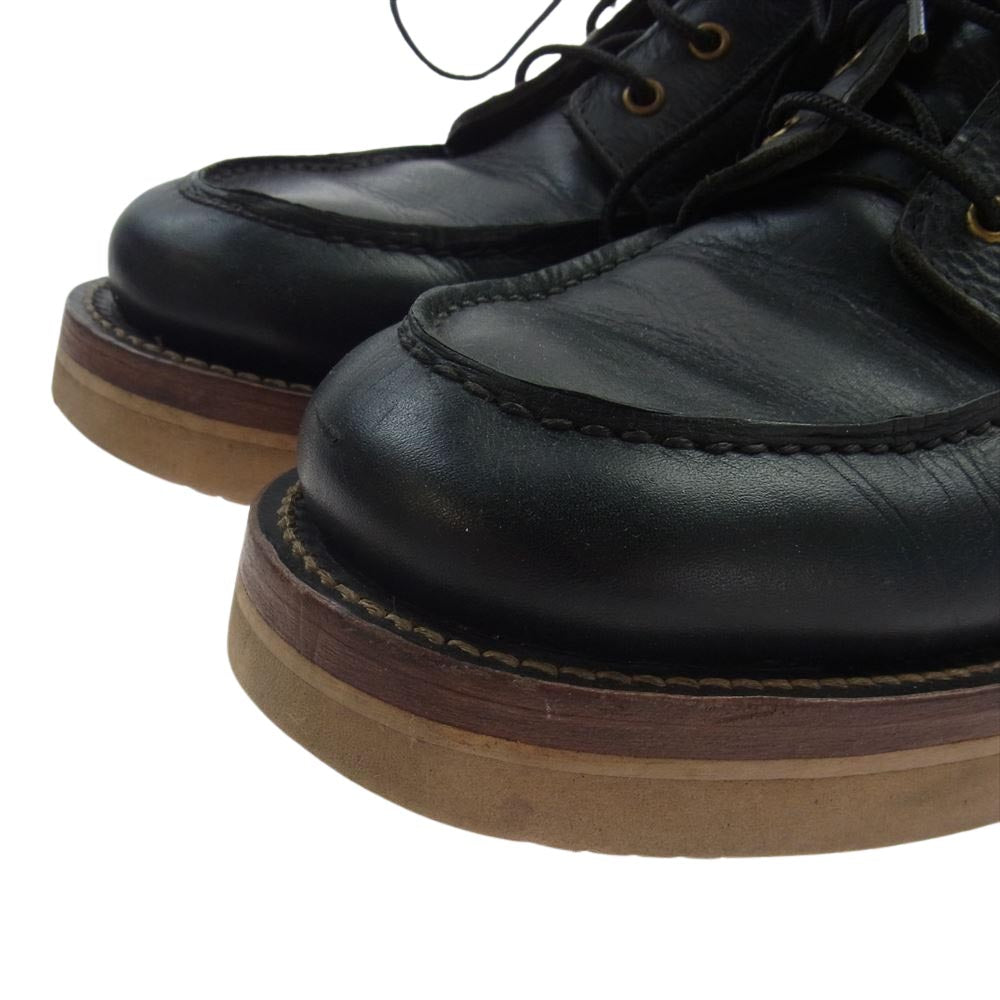 CALEE キャリー WORK MOC TOE BOOTS モックトゥ ワーク ブーツ  ブラック系 表記無【中古】