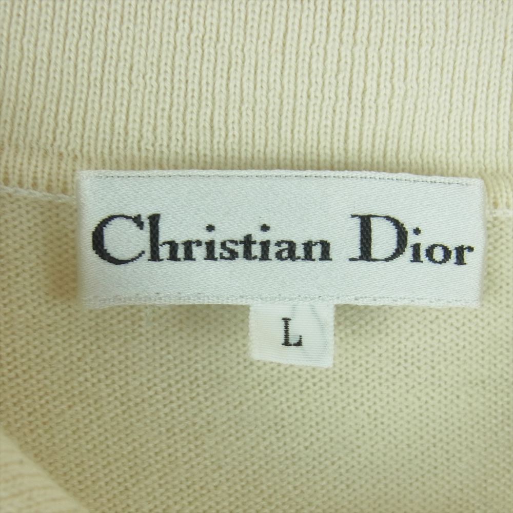 Christian Dior クリスチャンディオール KW3T12220 襟付き 刺繍 ニット ウール ベージュ系 L【中古】
