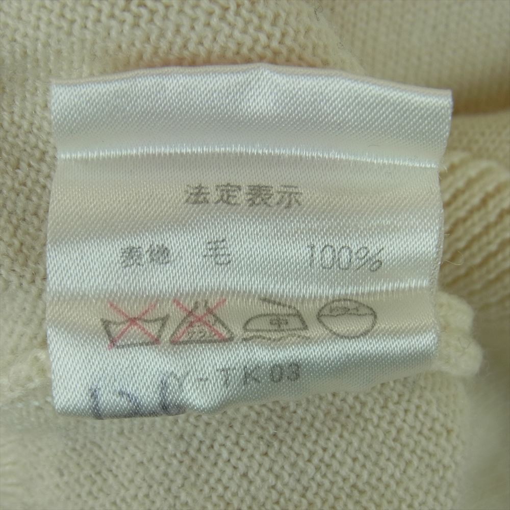 Christian Dior クリスチャンディオール KW3T12220 襟付き 刺繍 ニット ウール ベージュ系 L【中古】