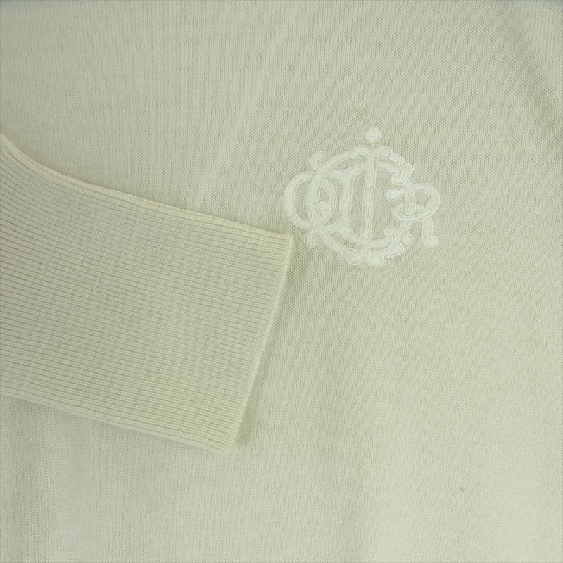 Christian Dior クリスチャンディオール KW3T12220 襟付き 刺繍 ニット ウール ベージュ系 L【中古】