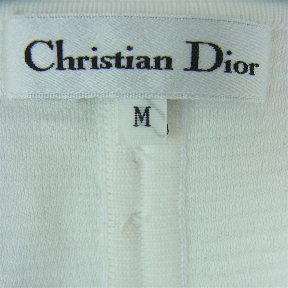 Christian Dior クリスチャンディオール 205TKW12 スクエアネック ボタン カットソー 半袖 コットン ホワイト系 M【中古】