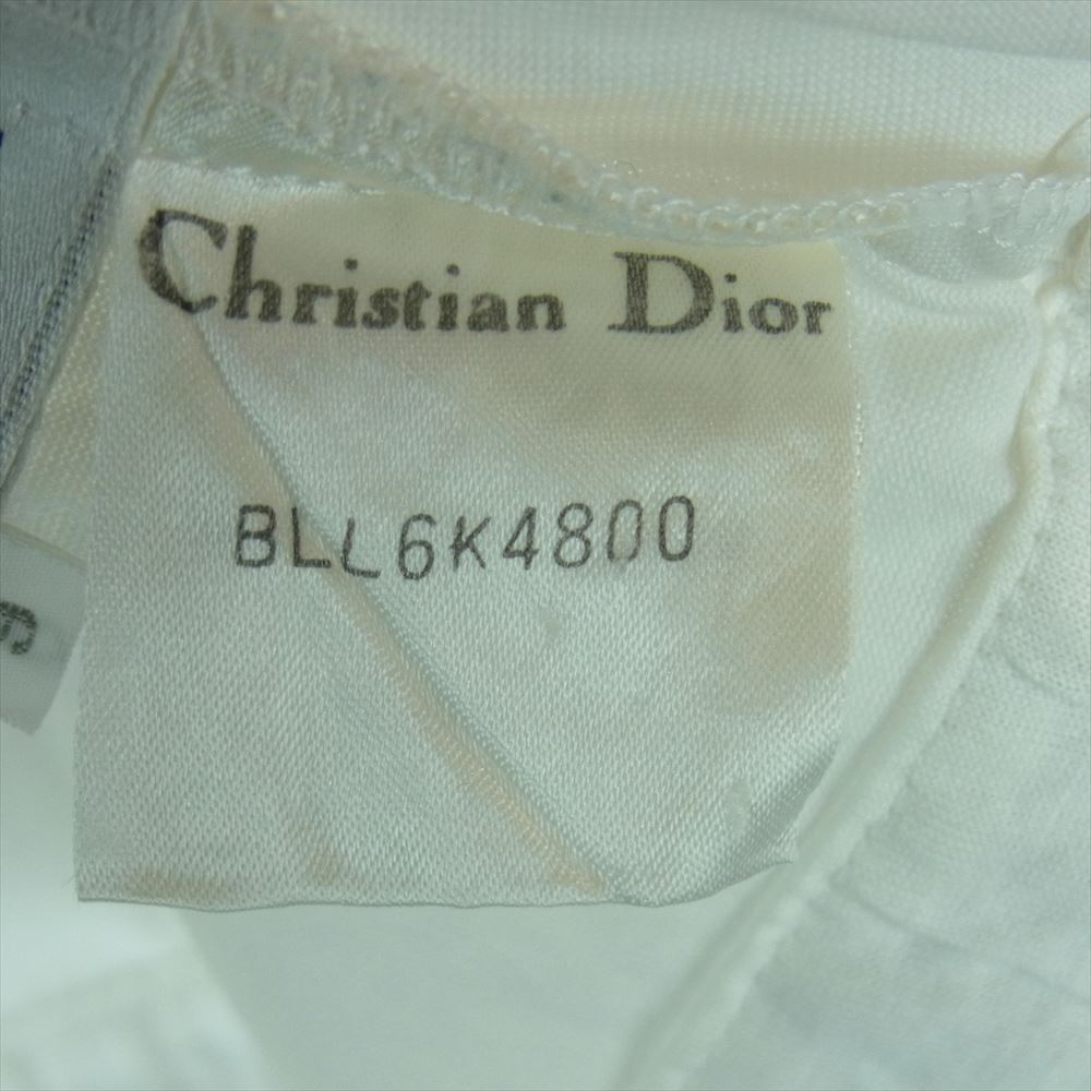 Christian Dior クリスチャンディオール BLL6K4800 コットン CDロゴ 刺繍 フレンチスリーブ カットソー ホワイト系 9【中古】