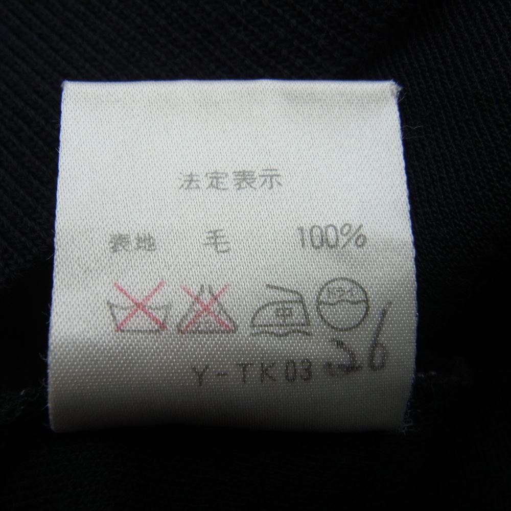 Christian Dior クリスチャンディオール コットン 刺繍 ニット タイト スカート セットアップ ブラック  ブラック系 L【中古】