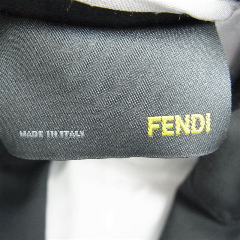 FENDI フェンディ ジップ ジャケット タイトスカート セットアップ ブラック系 上44 下42【中古】