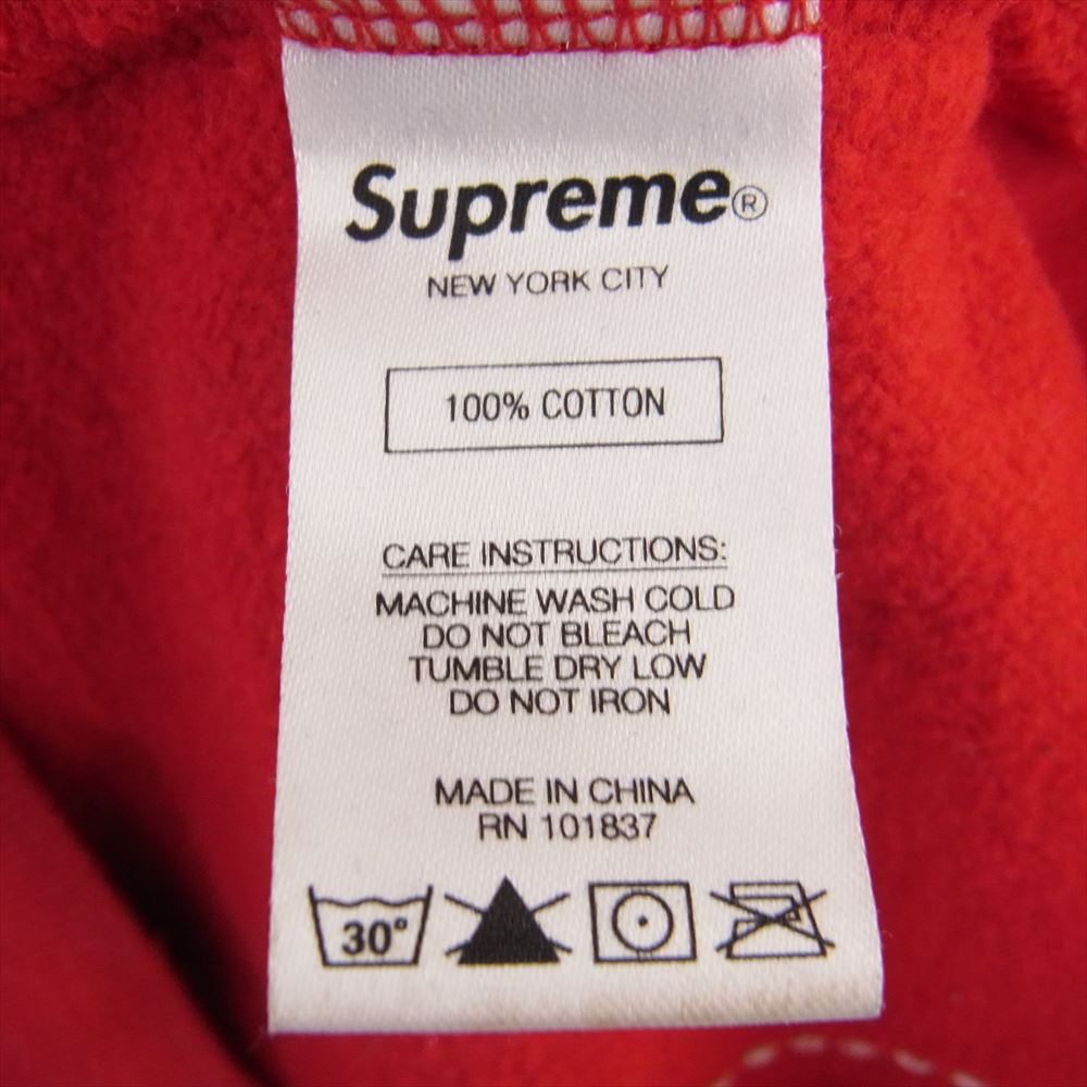 Supreme シュプリーム 20SS Cutout Letters Hooded Sweatshirt カットアウト レターズ プルオーバー パーカー レッド系 L【中古】