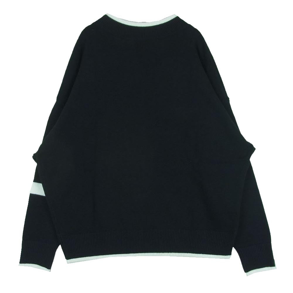 NIKE ナイキ DX0009-010 NSW NIKE TREND SWEATER 刺繍ロゴ Vネック セーター ニット ブラック系 XL【新古品】【未使用】【中古】
