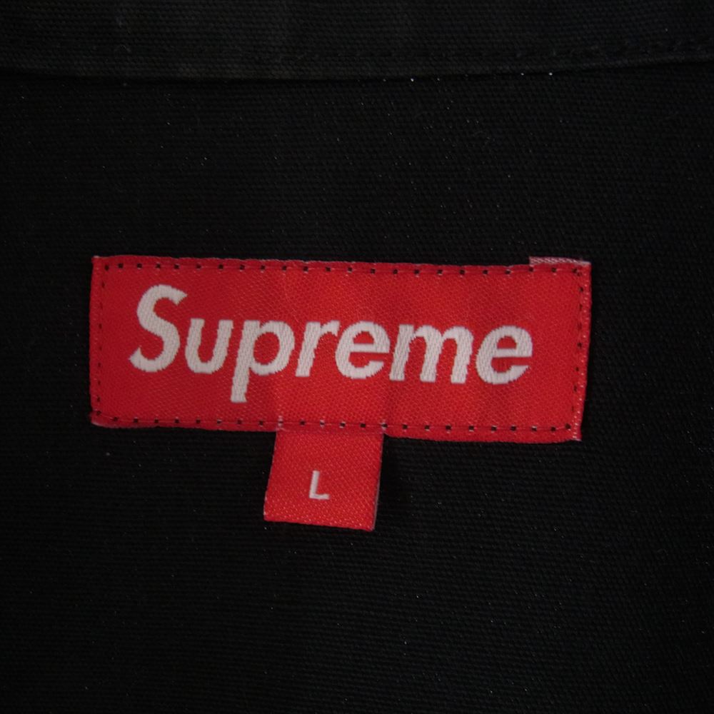 Supreme シュプリーム 11SS HARRINGTON JACKET クラシックロゴ プリント ハリントン スイングトップ ジャケット ブラック系 L【中古】