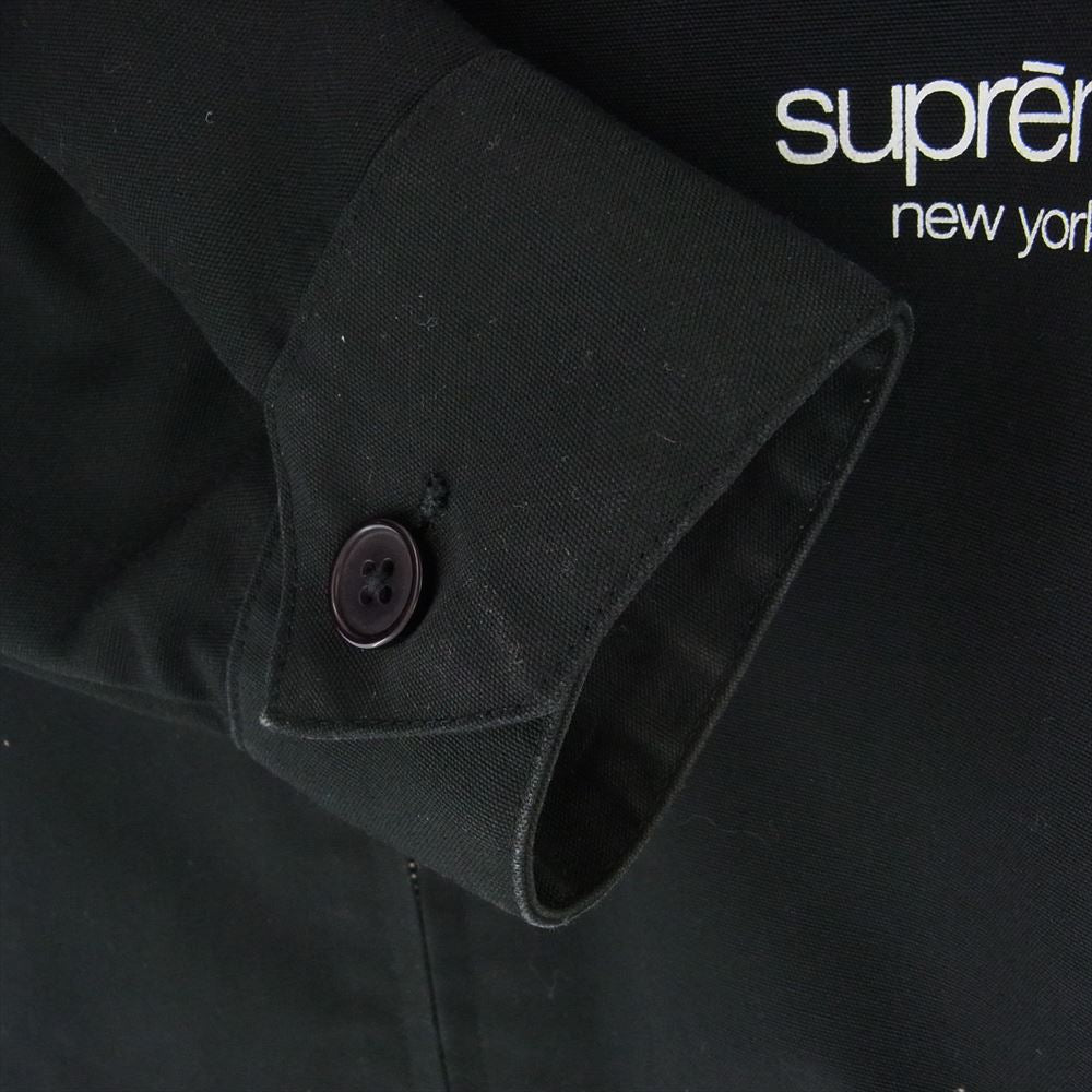 Supreme シュプリーム 11SS HARRINGTON JACKET クラシックロゴ プリント ハリントン スイングトップ ジャケット ブラック系 L【中古】