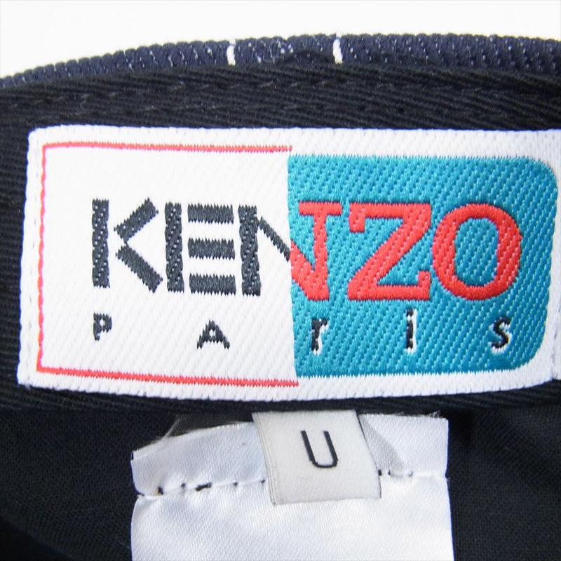 KENZO ケンゾー PARIS ベルト バック タイガー パッチ デニム キャップ インディゴブルー系【中古】