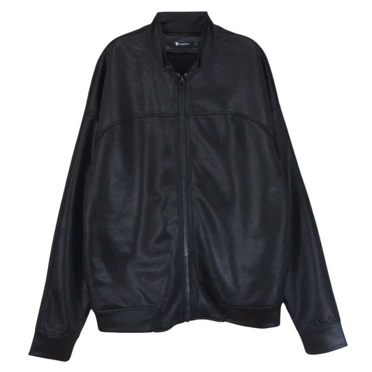 Alexander Wang アレキサンダーワン T BY SHINY DOUBLE FACE KNIT BOMBER JACKET ダブルフェイス ボンバー ジャケット ブラック系 XS【中古】