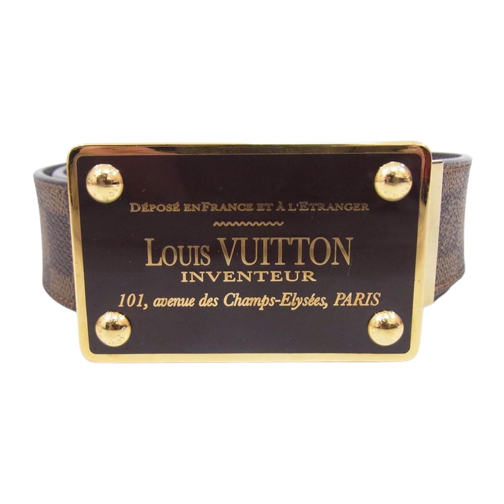 LOUIS VUITTON ルイ・ヴィトン M9677 サンチュール アヴァントゥール ダミエ ベルト ブラウン系 95/38【中古】