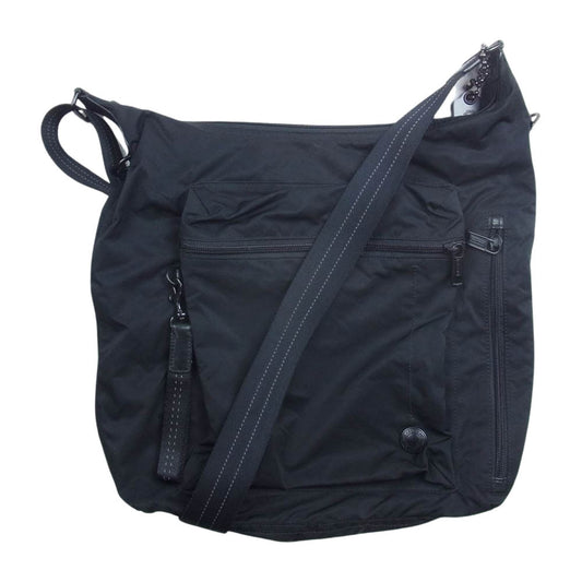 COACH コーチ 0969-70217 ナイロン ショルダー バッグ ブラック系【中古】