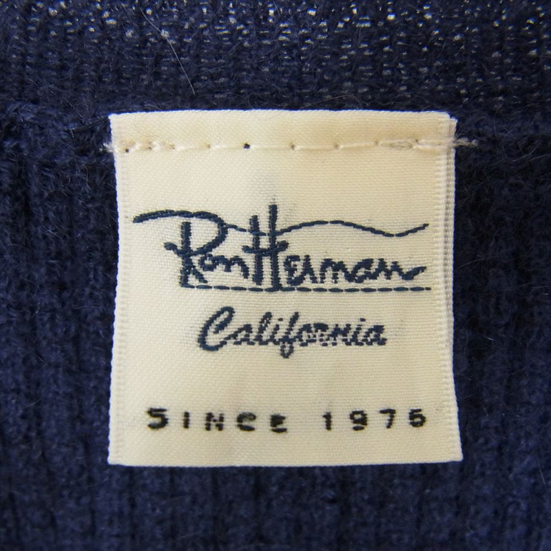Ron Herman ロンハーマン 222080149-1071 California カリフォルニア カシミヤ カシミア 100％ クルーネック ニット セーター ネイビー系 S【中古】