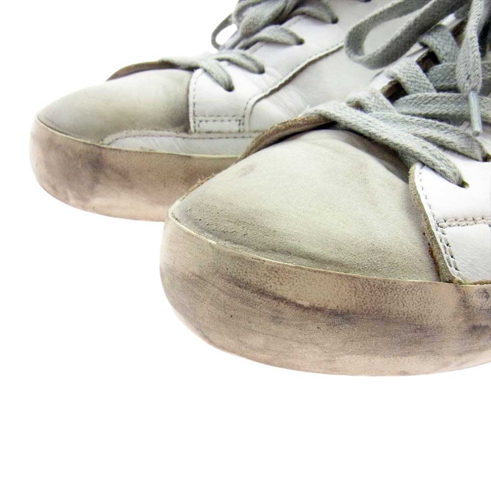 GOLDEN GOOSE ゴールデングース SUPERSTAR  パンチング レザー ローカット スニーカー ホワイト系 40【中古】