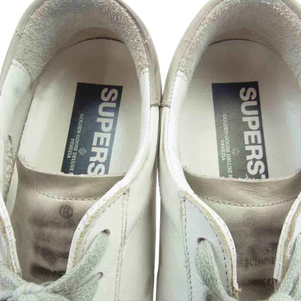 GOLDEN GOOSE ゴールデングース SUPERSTAR  パンチング レザー ローカット スニーカー ホワイト系 40【中古】