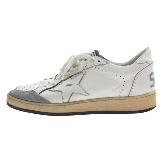 GOLDEN GOOSE ゴールデングース G34MS592 BALLSTAR パンチング レザー ローカット スニーカー ホワイト系 グレー系 40【中古】