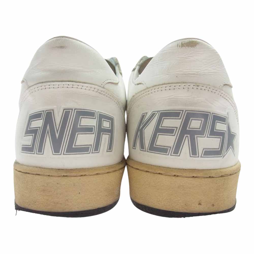 GOLDEN GOOSE ゴールデングース G34MS592 BALLSTAR パンチング レザー ローカット スニーカー ホワイト系 グレー系 40【中古】