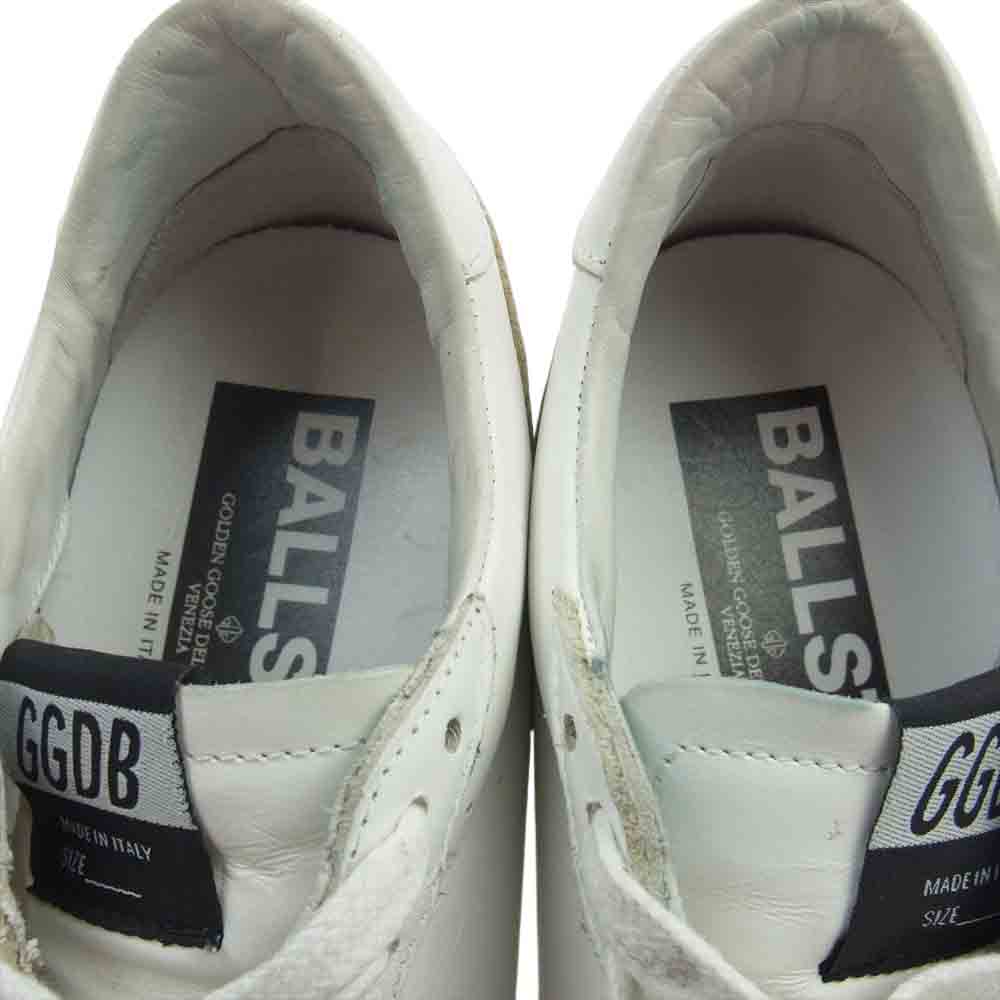 GOLDEN GOOSE ゴールデングース G34MS592 BALLSTAR パンチング レザー ローカット スニーカー ホワイト系 グレー系 40【中古】