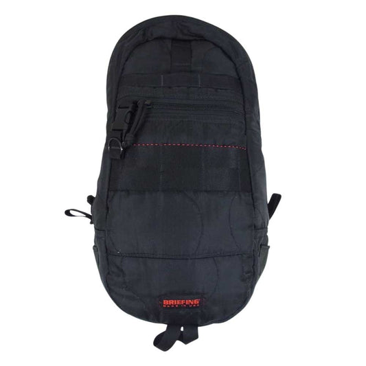 BRIEFING ブリーフィング アメリカ製 キルティング ナイロン リップストップ キークリップ付き ショルダー バッグ ブラック系【中古】
