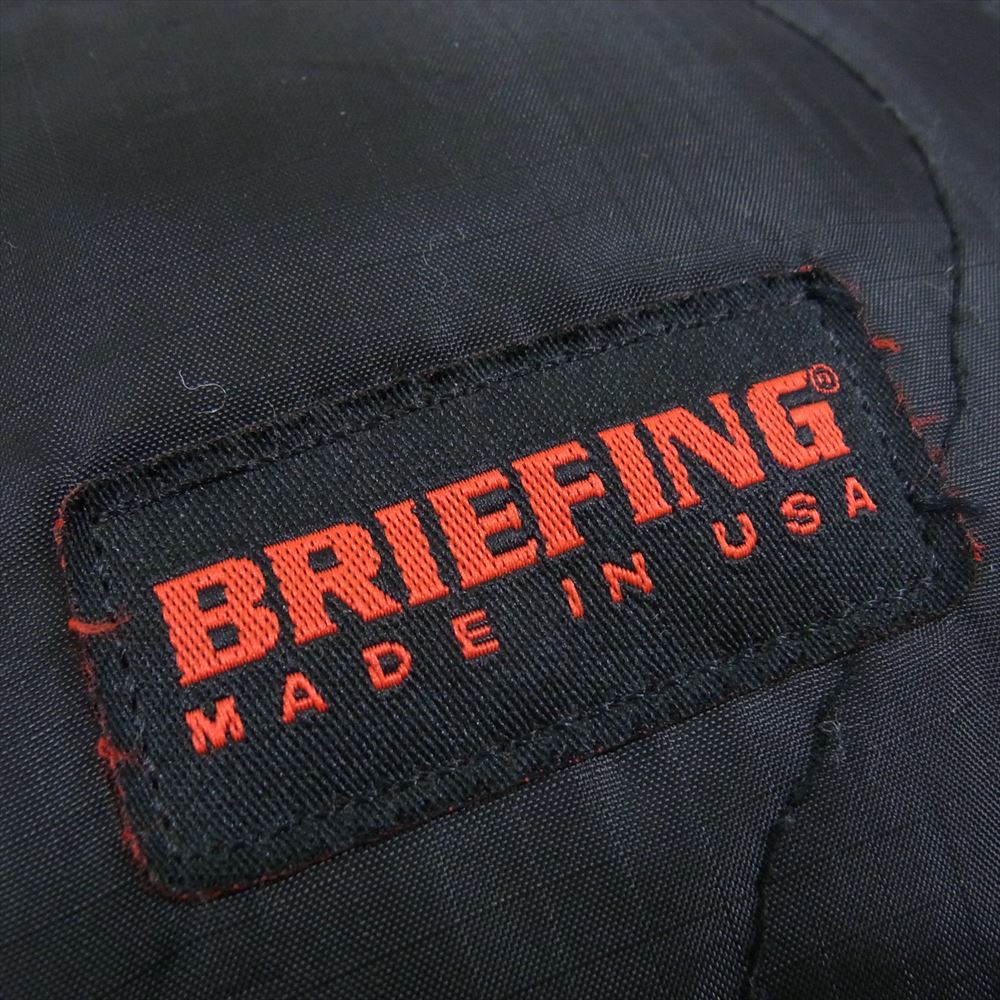 BRIEFING ブリーフィング アメリカ製 キルティング ナイロン リップストップ キークリップ付き ショルダー バッグ ブラック系【中古】
