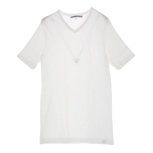 CHROME HEARTS クロムハーツ（原本無） グンゼ Vネック 無地 半袖 Tシャツ ホワイト系 M【極上美品】【中古】