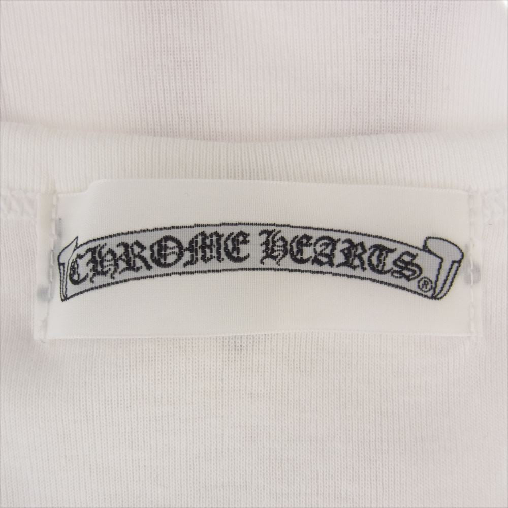 CHROME HEARTS クロムハーツ（原本無） グンゼ Vネック 無地 半袖 Tシャツ ホワイト系 M【極上美品】【中古】