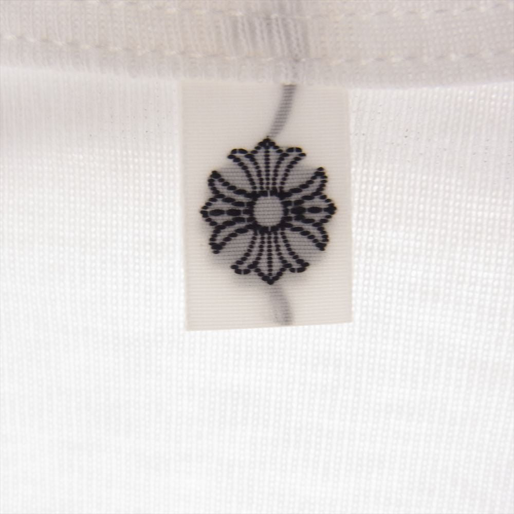 CHROME HEARTS クロムハーツ（原本無） グンゼ Vネック 無地 半袖 Tシャツ ホワイト系 M【極上美品】【中古】