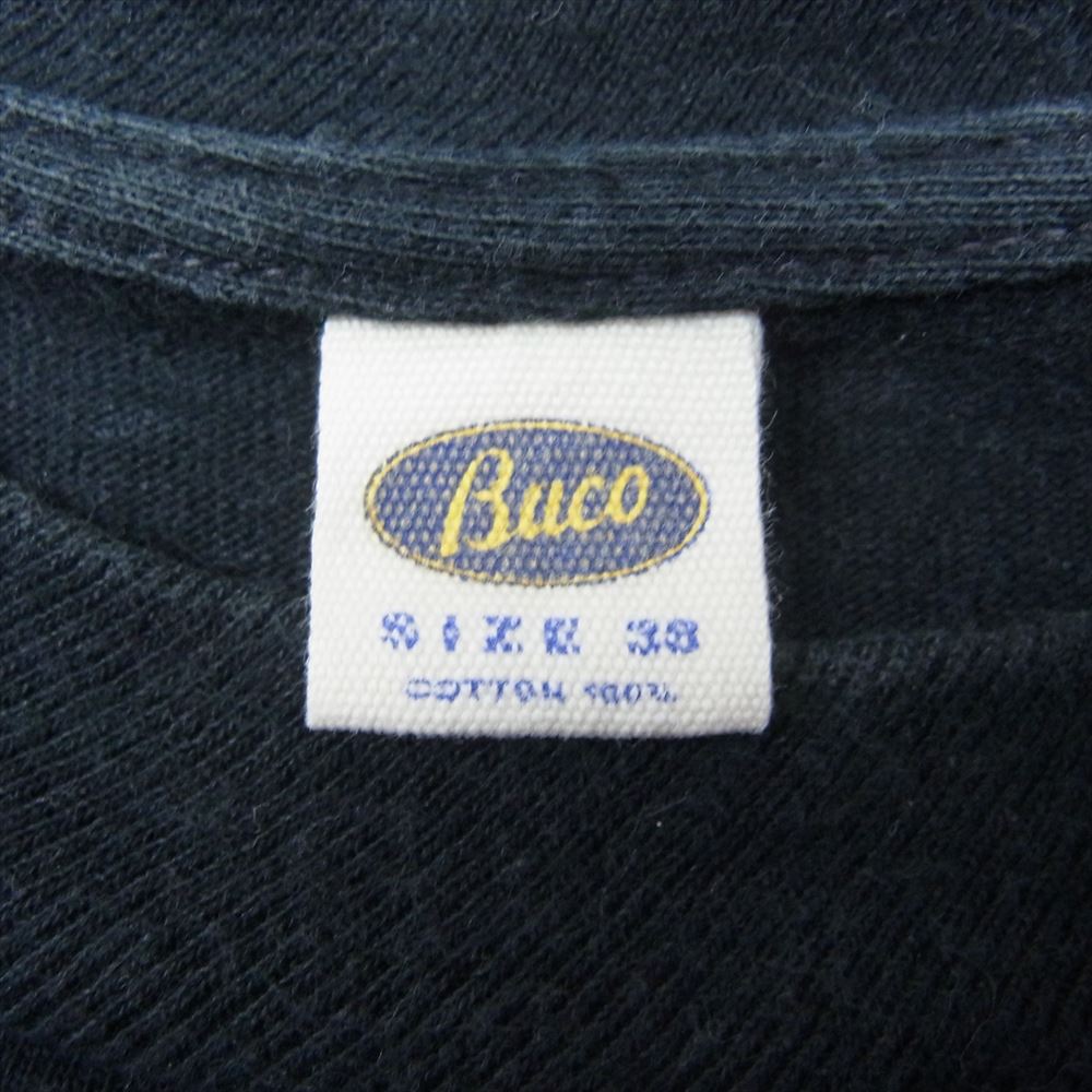 BUCO ブコ RIDING TOGS ロゴ プリント 長袖 Tシャツ ブラック系 38【中古】