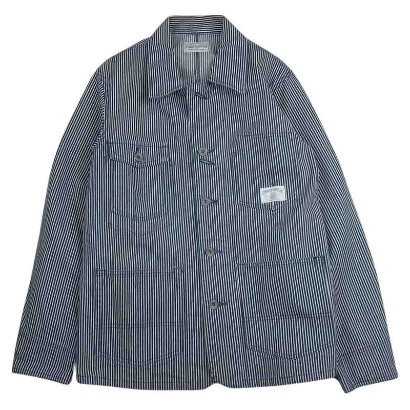 STUDIO D’ARTISAN ステュディオダルチザン 4347H HICKORY COVERALL JACKET ヒッコリー カバーオール ジャケット インディゴブルー系 38【中古】