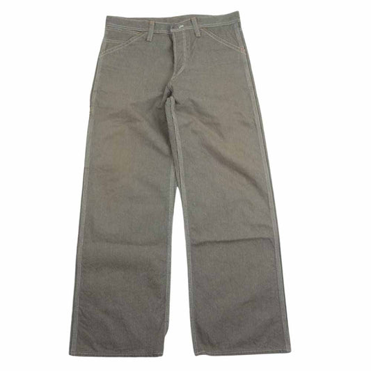 THE FLAT HEAD ザフラットヘッド PN-04W ピンヒッコリー ペインター パンツ ブラウン系 32【中古】