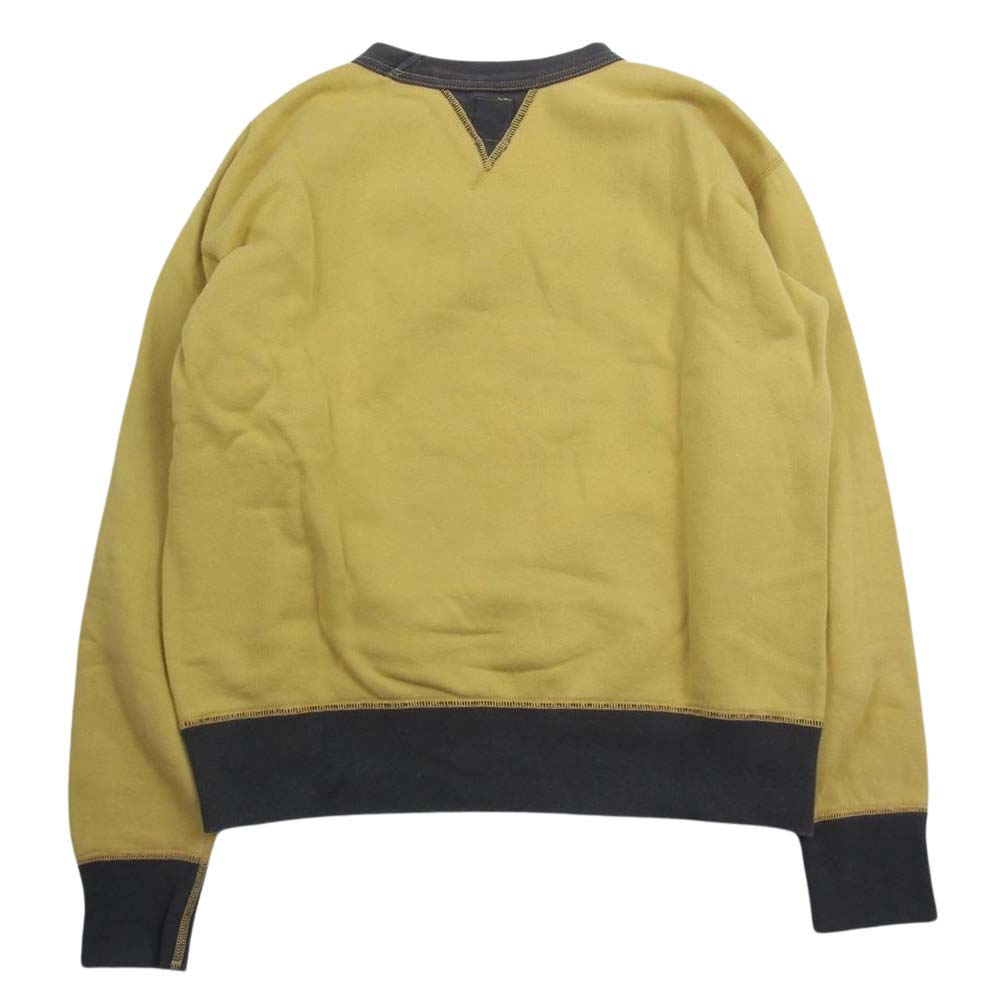 TOY'S McCOY トイズマッコイ U.S.NAVY FELIX THE CAT フェリックス 両V2トーン 針抜きリブ スウェット  イエロー系 M【中古】