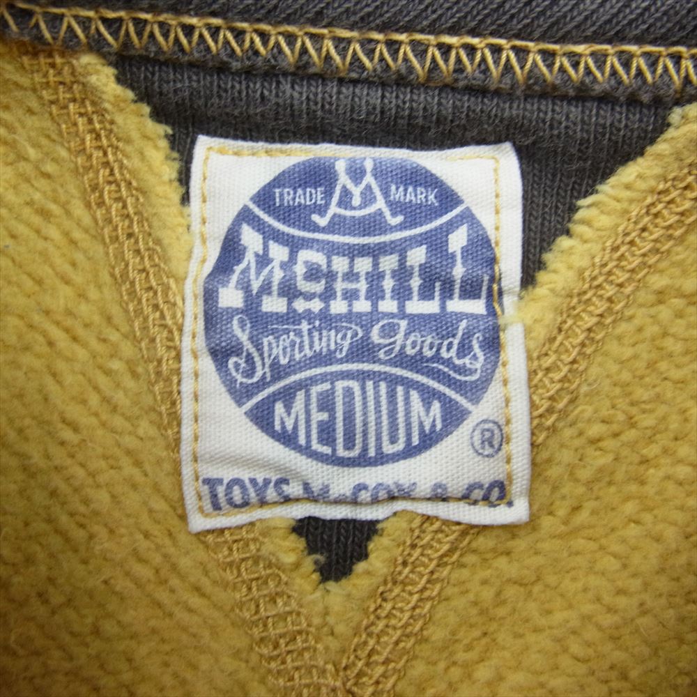 TOY'S McCOY トイズマッコイ U.S.NAVY FELIX THE CAT フェリックス 両V2トーン 針抜きリブ スウェット  イエロー系 M【中古】