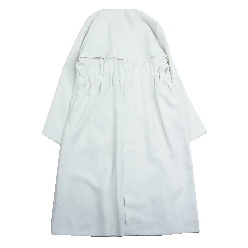 ベイジ 250-5 CM CW SS 0300 ノーカラー ロング ジャケット ホワイト系【極上美品】【中古】