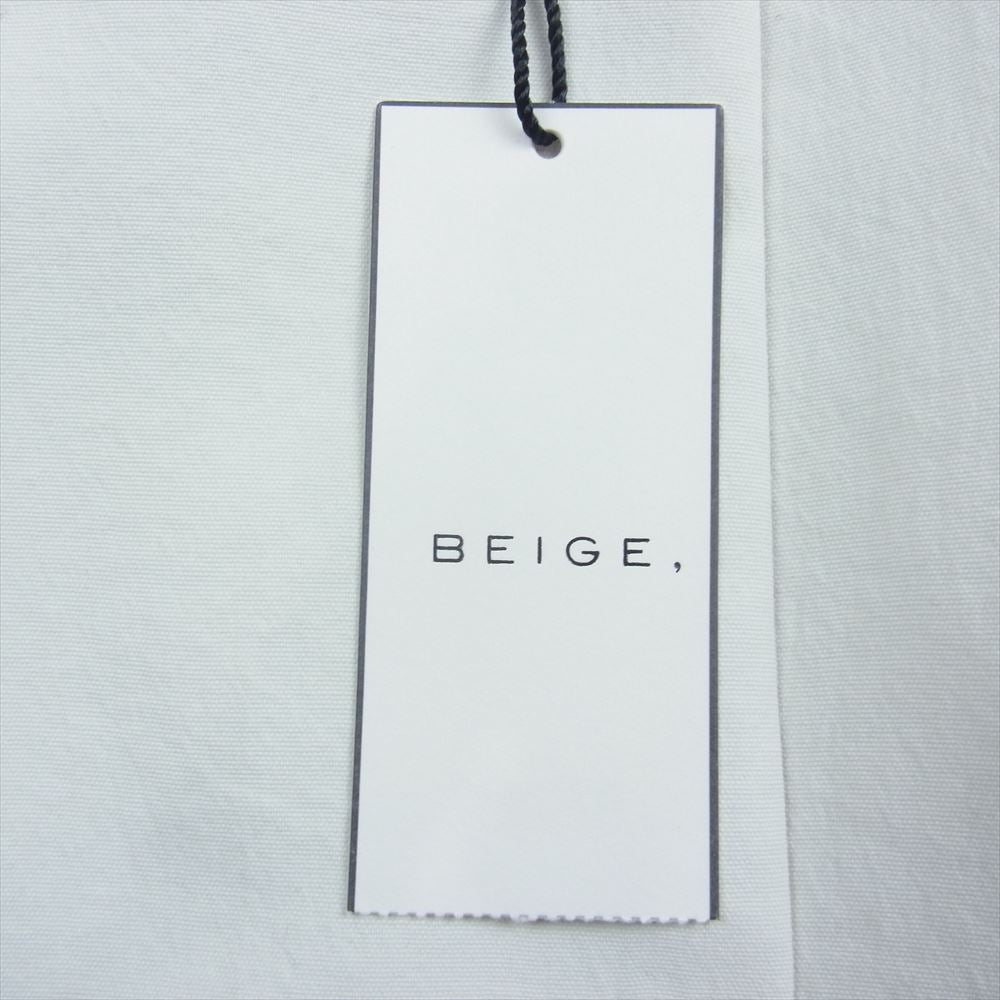 ベイジ 250-5 CM CW SS 0300 ノーカラー ロング ジャケット ホワイト系【極上美品】【中古】