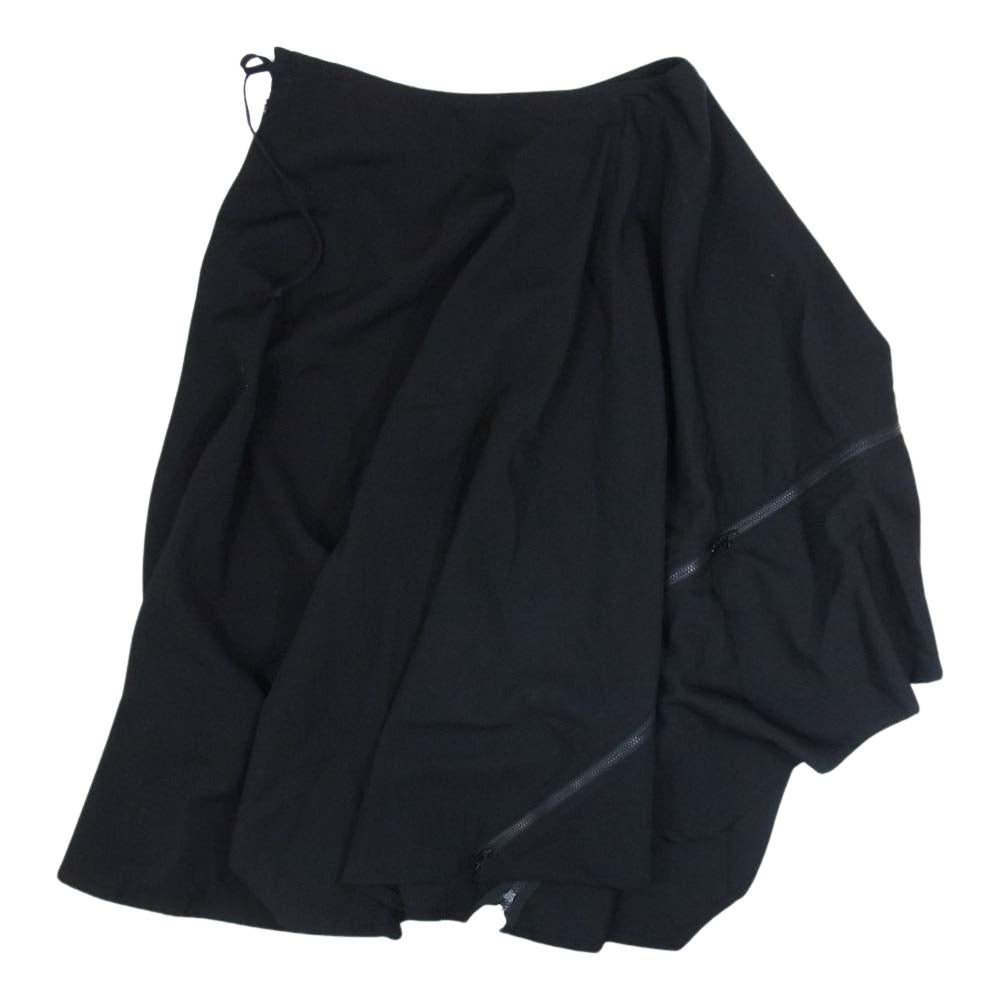 Yohji Yamamoto ヨウジヤマモト 18AW NV-S51-100 B ビーヨウジヤマモト ウールギャバジン ファスナーデザイン ラップパンツ ブラック系 1【中古】