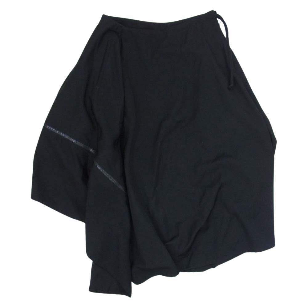 Yohji Yamamoto ヨウジヤマモト 18AW NV-S51-100 B ビーヨウジヤマモト ウールギャバジン ファスナーデザイン ラップパンツ ブラック系 1【中古】