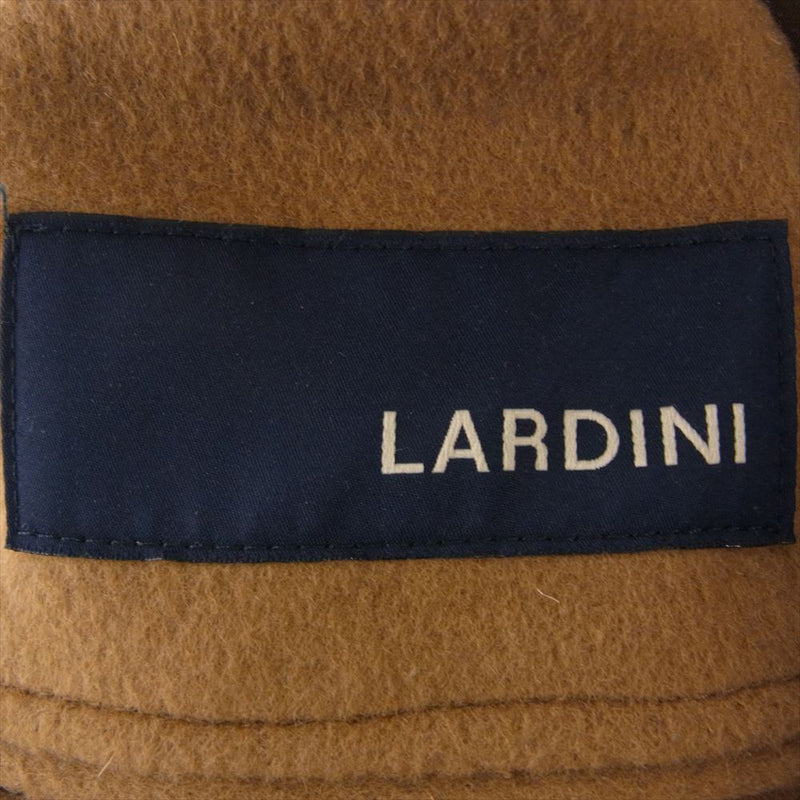 LARDINI ラルディーニ JS23143AQ  イタリア製 ウール100％ ブートニエール付き ウール フランネル ソリッド チェスターコート  キャメル系 44 7REG【中古】